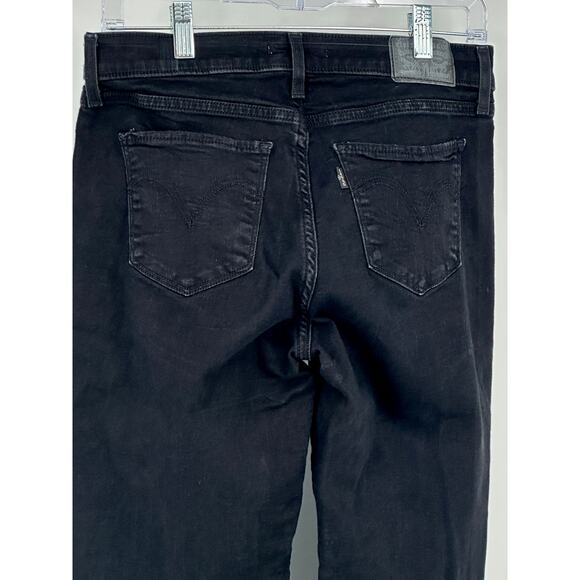 Levi’s Women’s 30 Curvy Bootcut Jeans Black Mid Rise Stretch Flare Denim Classic - Picture 5 of 11